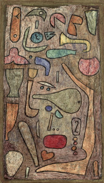 Motley medley, 1939 (no 348) (w/c and oil on canvas on cardboard)  van 