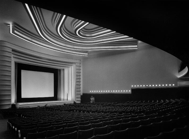Movie theater Normandie in Paris built in 1937, Art Deco style, architects Pierre de Montaut and Adr van 