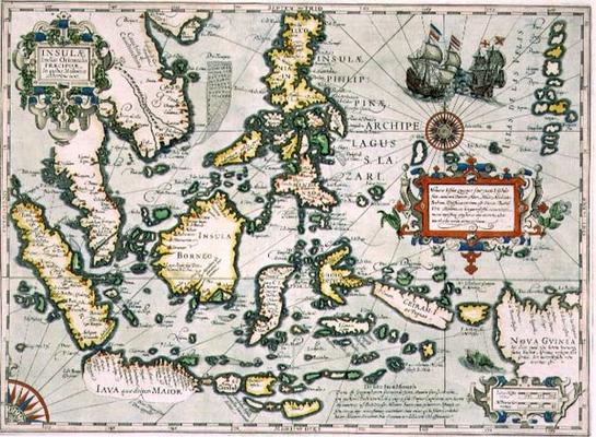 Map of the East Indies, pub. 1635 in Amsterdam van 