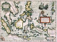 Map of the East Indies, pub. 1635 in Amsterdam