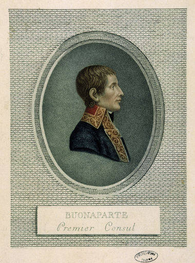 Napoleon Bonaparte / Punktierstich 1799 van 