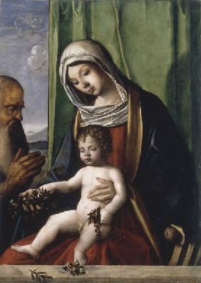 N.Rondinelli, Maria mit Kind u.Hieronym.