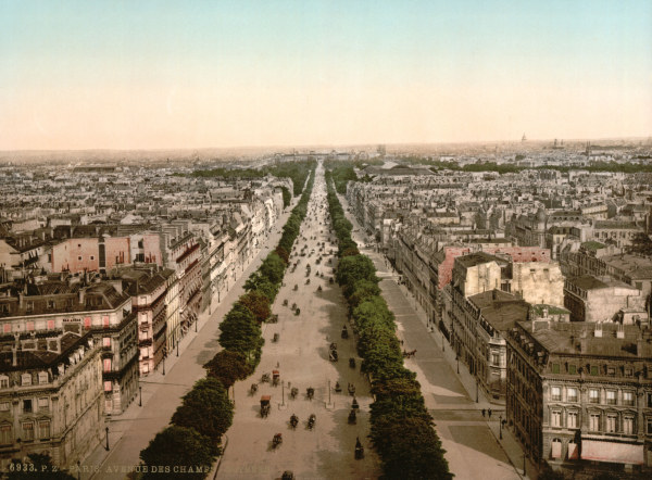 Paris / Champs-Elysees / Photochrom van 