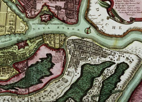 Plan of St. Petersburg 1728 van 