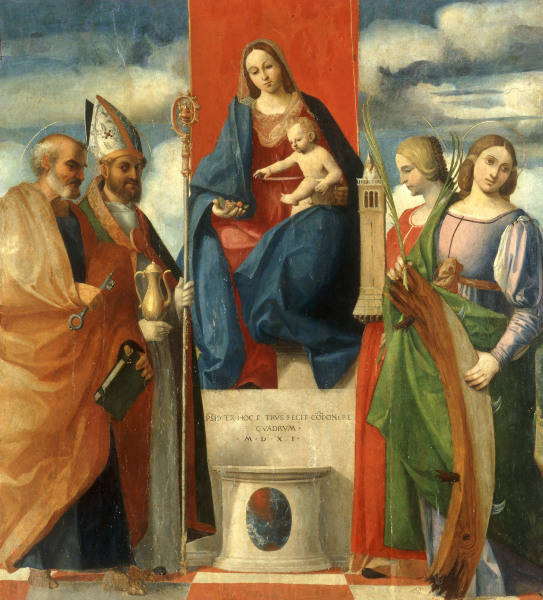 Pordenone, Thronende Maria mit Heiligen van 