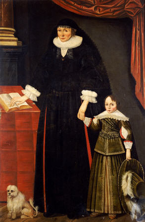 Portrait Of A Lady & A Young Boy, Perhaps Anne Bonham & Her Son, Hugh van 