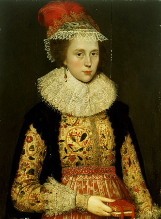 Portrait Of Margaret Layton Of Rawdon (1579-1662), Half Length, In An Elaborately Embroidered Double van 
