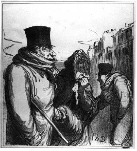 Paris grippe / Honore Daumier