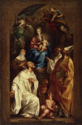P.Batoni, Maria mit Kind u.Heiligen