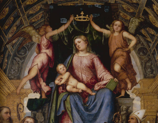 Romanino, Maria mit Kind van 