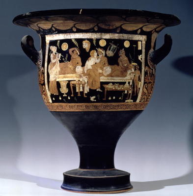 Red-figure bell krater depicting a banquet scene, (pottery) (for detail see 85013) van 