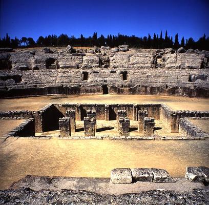 Ruins of the Roman amphitheatre, built in beginning of 2nd century AD (photo) van 