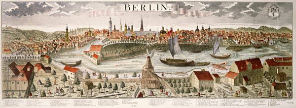 View of Berlin a. Spree , Engraving van 