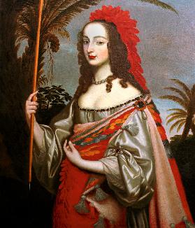 Sophie von Hannover als Indiaan, schilderij van haar zus Louise Hollandine von der Pfalz.