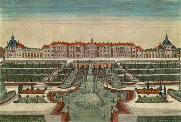 Peterhof Castle , Guckkastenblatt 1790 van 