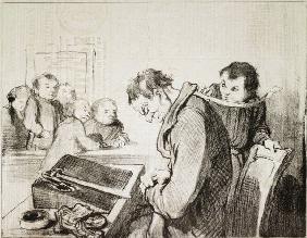 Schule, Un jeune homme... / H.Daumier