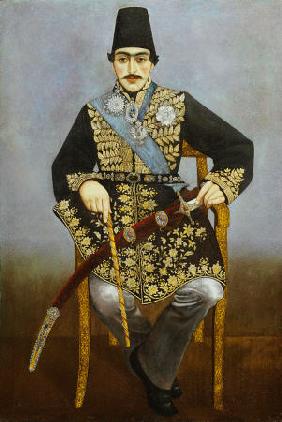 Seated Portrait Of Nasir Al-Din Shah