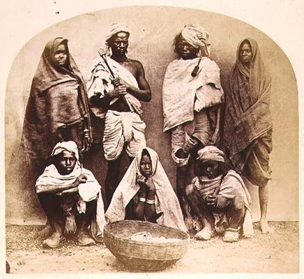 Saonras, an Aboriginal Tribe from Saugor, Central India, no. 355 from 'Faces of India', pub. 1872 (s van 