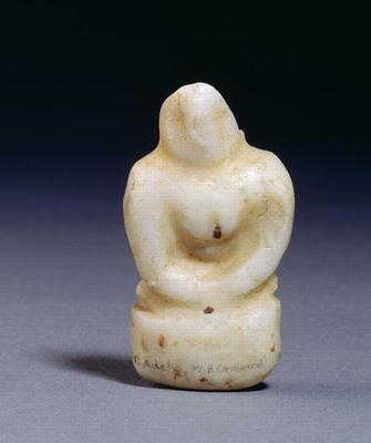 Seated figurine from Antalya, Turkey, Late Neolithic, c.2000 BC (marble) van 