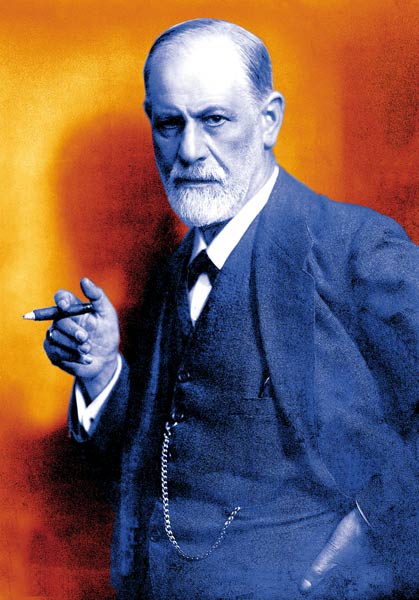 Austrian psychoanalyst Sigmund Freud , colourized document van 