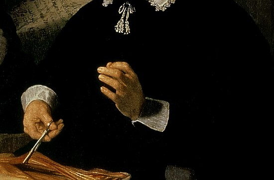 The Anatomy Lesson of Dr. Nicolaes Tulp, 1632 (detail of 7543) van 