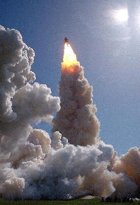 The Space Shuttle Columbia and her crew of six lifted off from PAD 39B at 1:09 p.m. EDT, on a ten-da