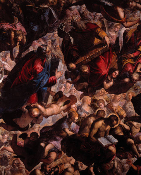 Tintoretto, Paradies, Ausschnitt van 