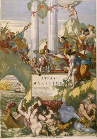 Title Page Engraving From Le Neptune Francois, Maritime Atlas van 