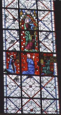 The Adoration of the Magi, from the Chapel of St. Jean, 13th century (stained glass) van 
