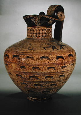 The 'Levy Oinochoe', an East Greek Orientalizing vase decorated with rows of fabulous animals and wi van 