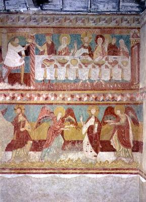 The Marriage at Cana, from the wall of the Choir, 12th-13th century (fresco) van 