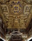 The 'Sala Regia' (Royal Hall) detail of the gilt stuccoed ceiling with frescos by Agostino Tassi (c.