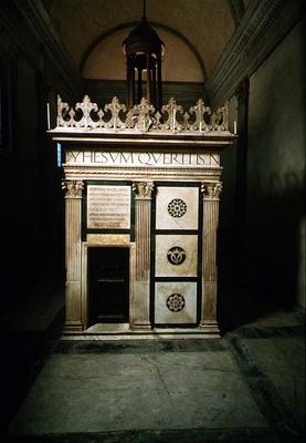 Tomb modelled on the Sanctuary of the Holy Sepulchre in the Rucellai Chapel, by Leon Battista Albert van 