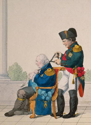 Untitled Cartoon of Napoleon and Louis XVIII, May 1815 van 