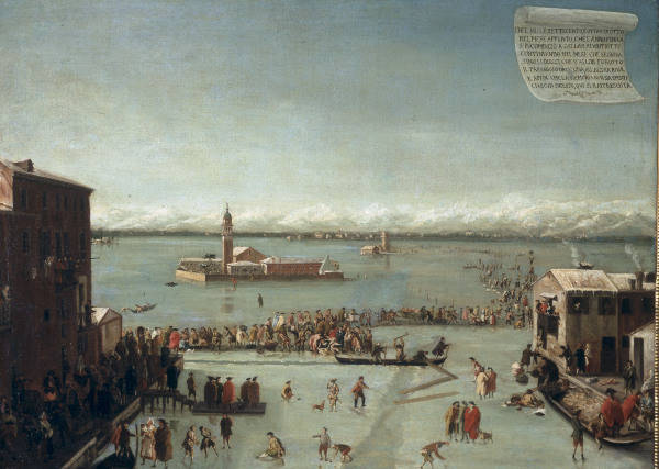 Venedig, Lagune zugefroren / Gem.1788 van 