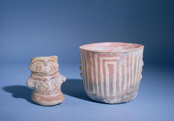Vessels from Hacilar, Turkey, c.5500-00 BC (painted pottery) van 