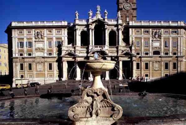 View of the church and the fountain designed by Carlo Maderno (1556-1629) (photo) van 