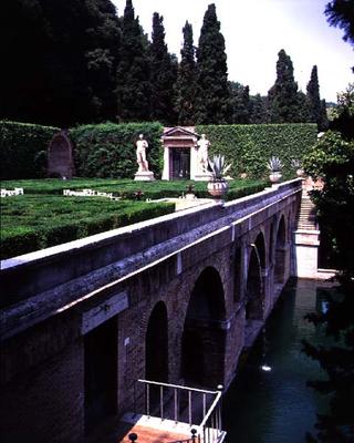 View of the entrance to the park and the watergarden, designed for Giuliano de'Medici (1478-1534) by van 