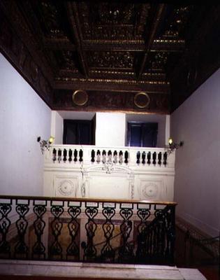 View of the stairs with coffered ceiling dating from the time of Alessandro de'Medici (1510-37) (pho van 