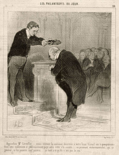 Wohltaetigkeit / Karik.v.Honore Daumier van 