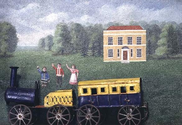 Waving to the train, 1870/1880 (collage) van 