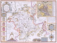 Worchestershire, engraved by Jodocus Hondius (1563-1612) from John Speed's 'Theatre of the Empire of