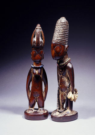 Yoruba Female And Male Ibeji Figures van 