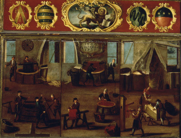 Zunfttafel der Faerber / Gem.1730 van 