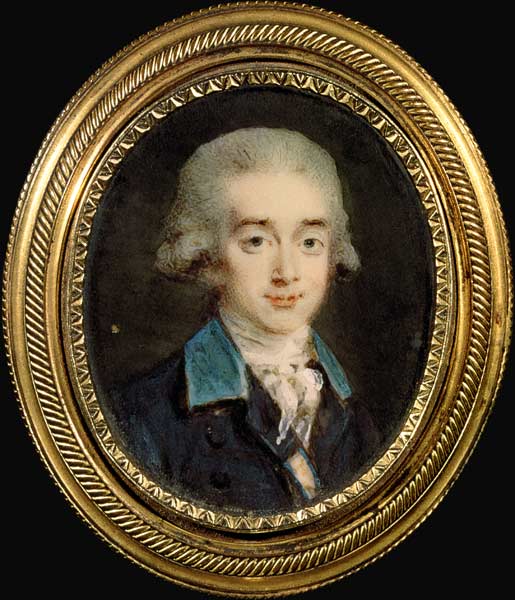 Portrait miniature of Count Hans Axel von Fersen (1755-1810) van Noël Hallé