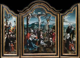 Triptych with the Crucifixion, Saints and Donors
