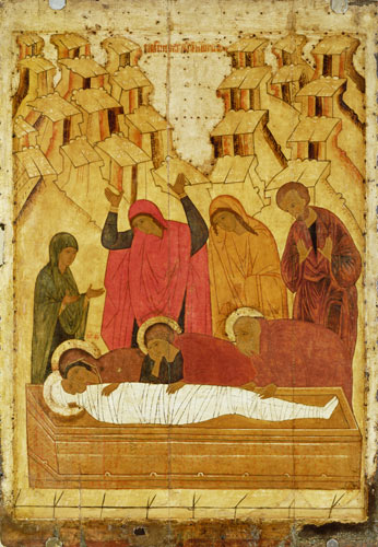 Grablegung Christi van Nowgoroder Schule Iconenschilderij