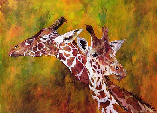 Giraffe, 1997 (acrylic and pencil crayon on paper)  van Odile  Kidd