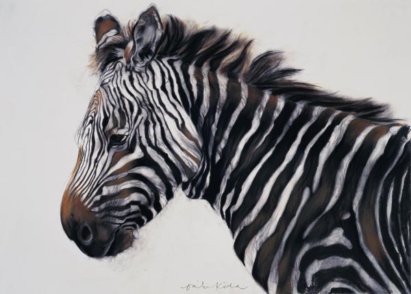 Zebra, 2002 (charcoal & chalk)  van Odile  Kidd