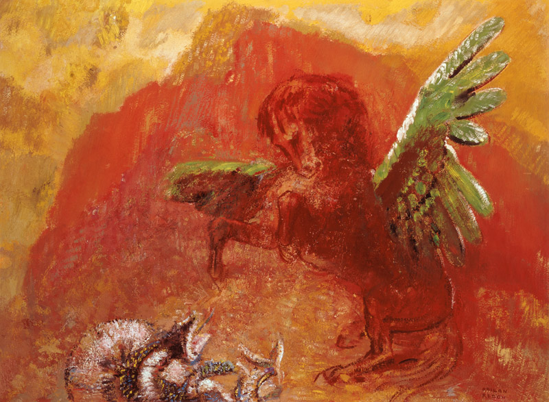 Pegasus und die Hydra.1905. van Odilon Redon